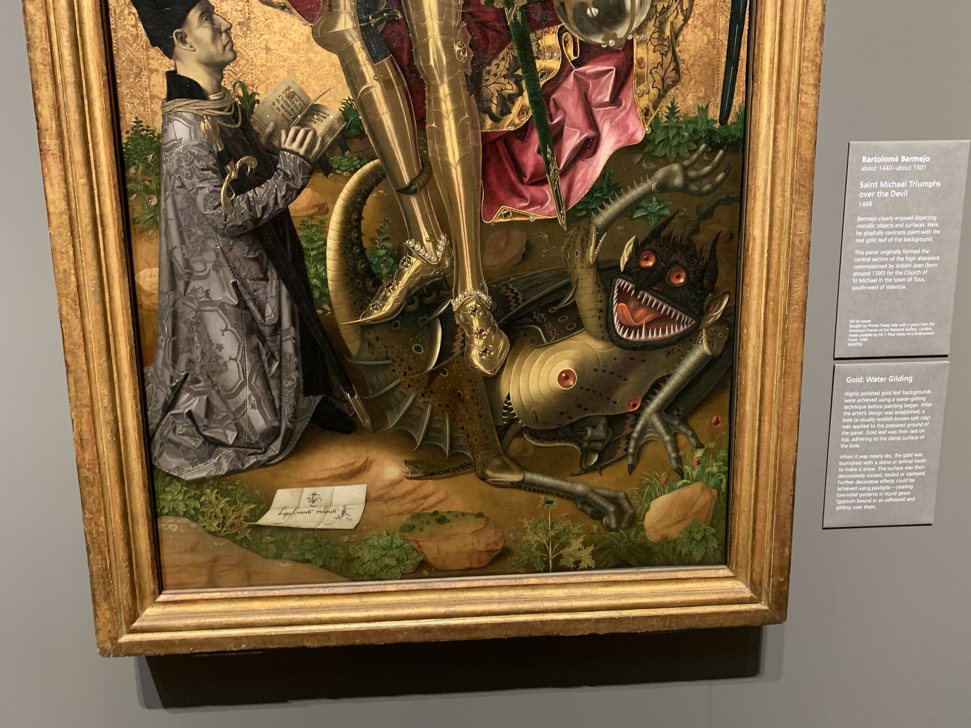 Bottom half of Saint Michael Triumphs over the Devil by Bartolomé Bermejo